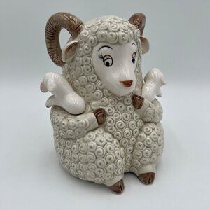 MID-CENTURY Quon-Quon Japan Ram Sheep Ewe Bookend single one figurine